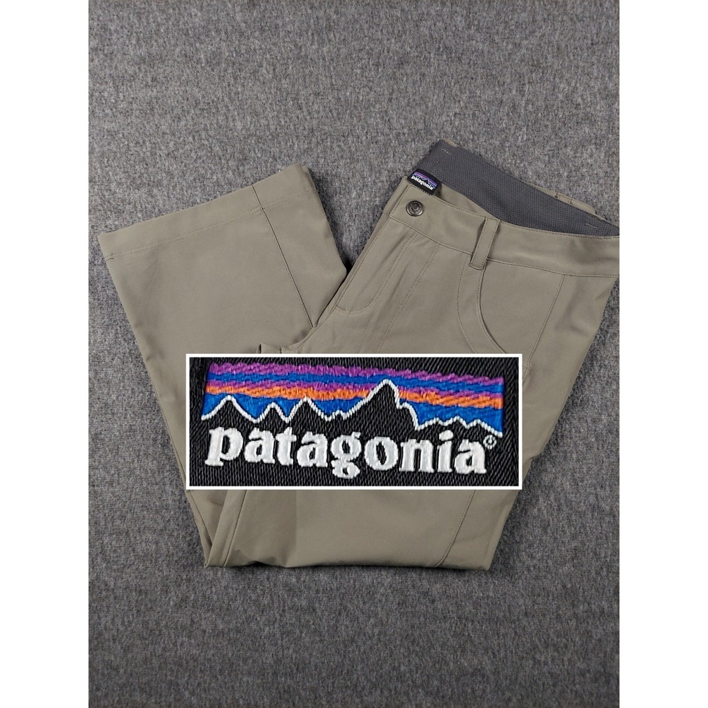 Patagonia Happy Hike Capri Pants Womens 6 Green Trail Outdoor Hiking Pants